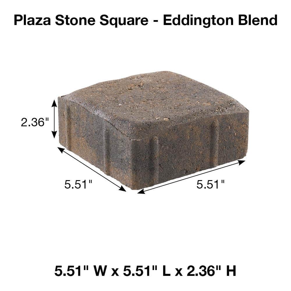 Pavestone Plaza Square 5.5 in. L x 5.5 in. W x 2.36 in. H 3-Tone Brown Concrete Paver (480-Pieces/100 sq. ft./ Pallet)