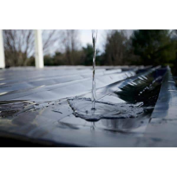 Trex RainEscape Trex 16 ft. RainEscape Plastic Trough Black Deck Drainage System