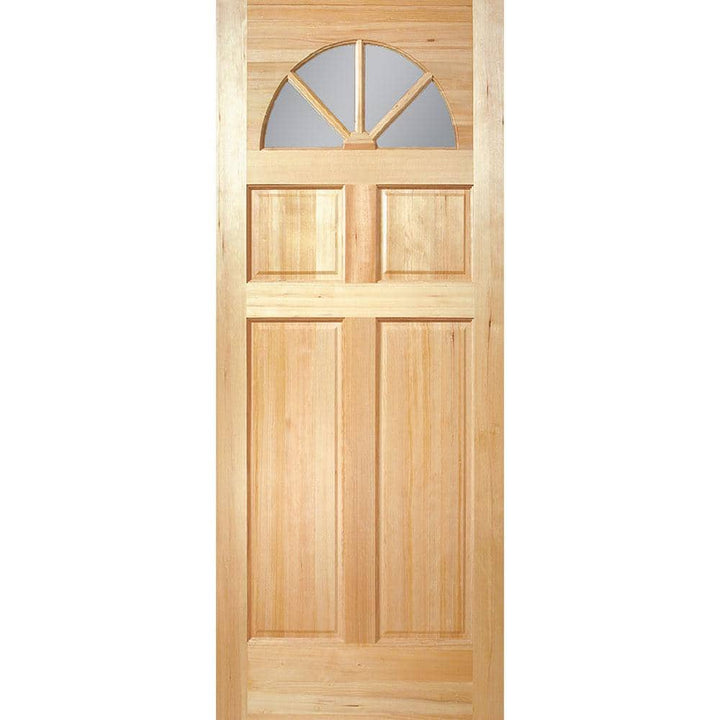 Masonite 32 in. x 80 in. Fan Lite Unfinished Fir Front Exterior Door Slab