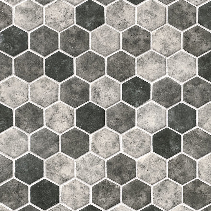 MSI Urban Tapestry Hexagon 12 in. x 12 in. x 6 mm Glass Mesh-Mounted Mosaic Tile (15 sq. ft. / case)