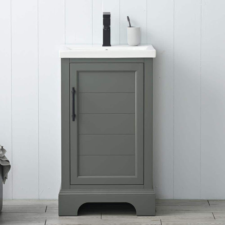 Vanity Art Vannes 20 in. W x 16 in. D x 34.5 in. H Single Sink Bathroom Vanity in Vintage Green with Ceramic Top