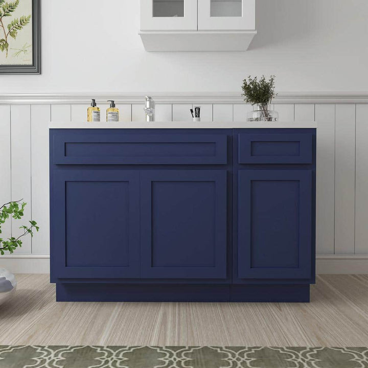 Vanity Art 45 in. W x 21 in. D x 32.5 in. H Bath Vanity Cabinet without Top in Blue