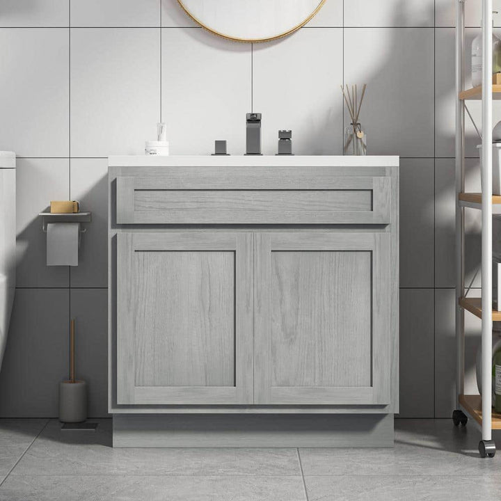 Vanity Art 39 in. W x 21 in. D x 32.5 in. H 2-Doors Bath Vanity Cabinet without Top in Silver
