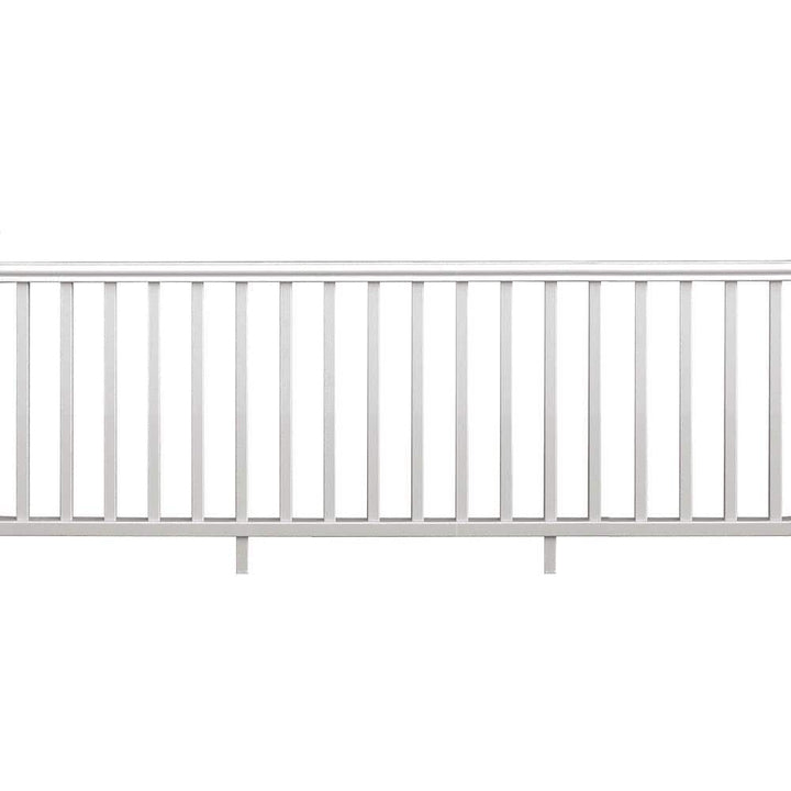 Veranda Traditional 8 ft. x 36 in. (Actual Size: 92 x 33 1/4" in.) White PolyComposite Vinyl Rail Kit without Brackets