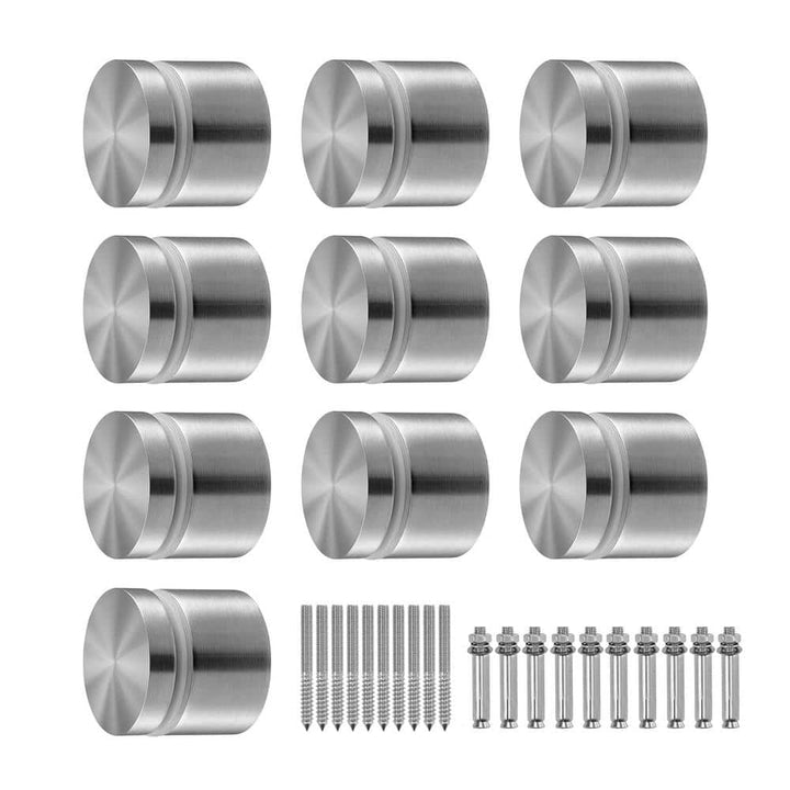 VEVOR Glass Clamp 10PCS Railing Bracket 5 in. H x 2 in. W Silver 316 Stainless Steel for 0.31 to 0.62 in. Stair Railing Kit