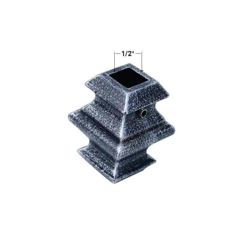 EVERMARK Stair Parts 1/2 in. Vintage Nickel Metal Knuckle Baluster Fitting for Stair Remodel