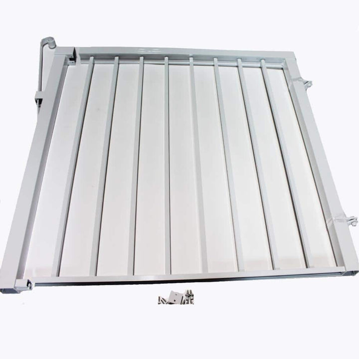 Vista 42 in. H x 48 in. W White Regular Picket Gate