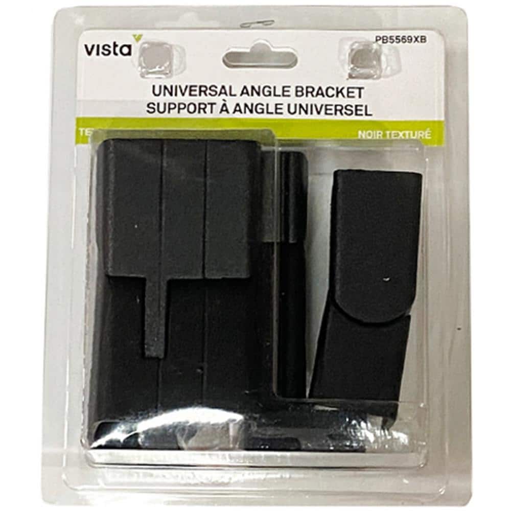 Vista 3 in. H x 2.5 in. W Black Aluminum Universal Angle Bracket for Railing Kit