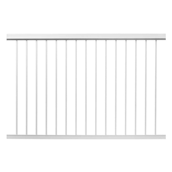 Vista 42 in. H x 72 in. W White Aluminum Level Rail Kit