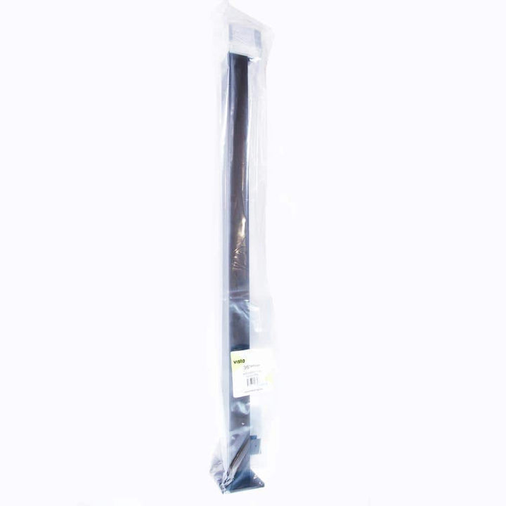 Vista Railing Systems Inc 36 in. H x 2 in. W Black Aluminum Level Rail End Post for Railing Kit