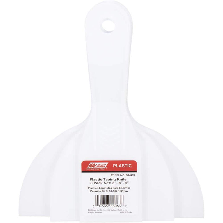 Wal-Board Tools 2 in., 4 in. and 6 in. Plastic Taping Knife Set