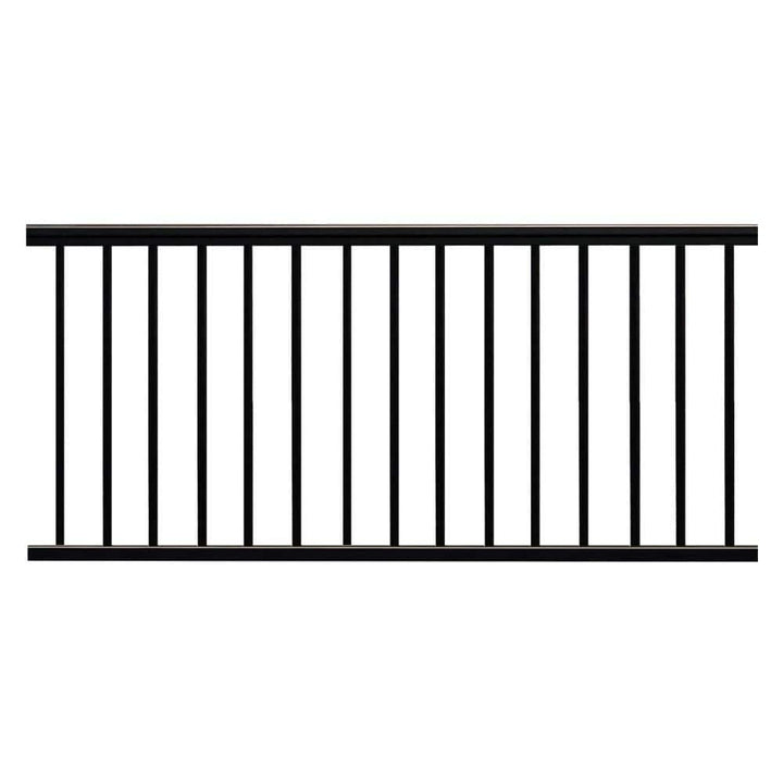 Weatherables Arlington 36 in. H x 72 in. W Textured Black Aluminum Railing Kit