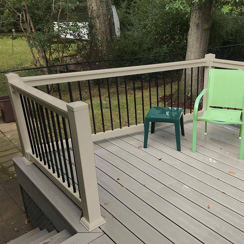Weatherables Bellaire 3 ft. H x 4 ft. W Khaki Vinyl Railing Kit