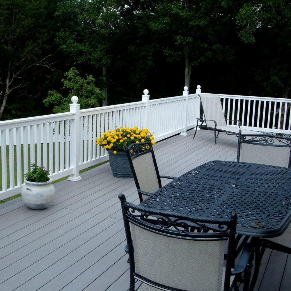Weatherables Vanderbilt 3 ft. H x 4 ft. W White Vinyl Railing Kit