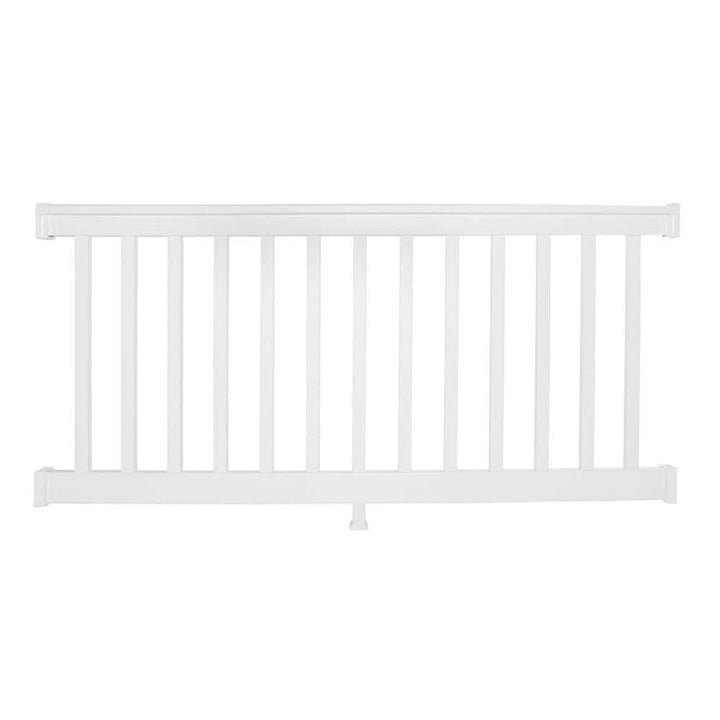 Weatherables Vanderbilt 3 ft. H x 8 ft. W White Vinyl Railing Kit