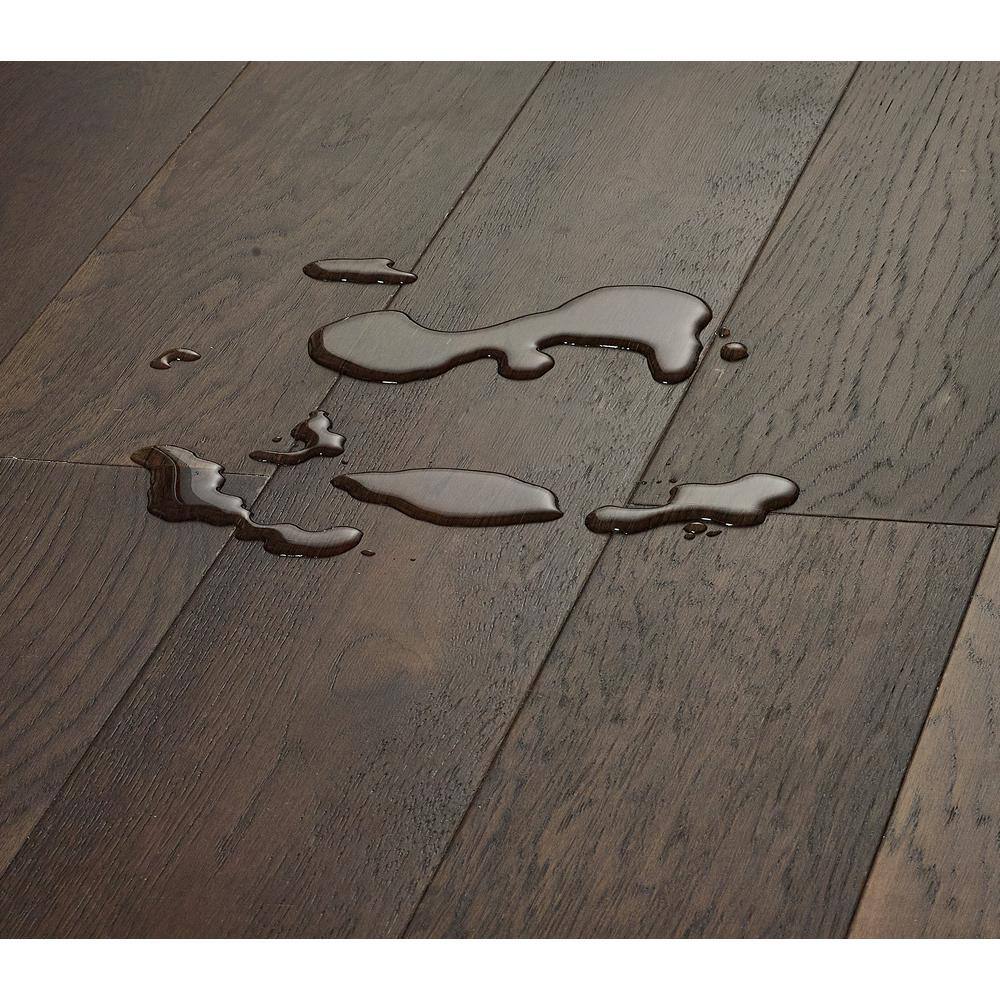 Sure+ Weathered Oak White Oak 1/4 in. T x 6.5 in. W Click Lock Hand Scraped Engineered Hardwood Flooring (21.7 sqft/case)