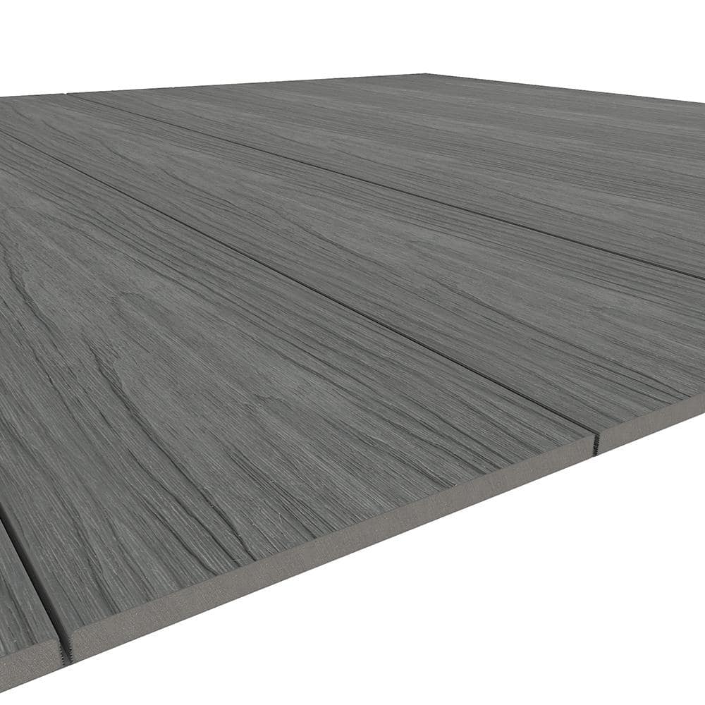 NewTechWood UltraShield Naturale Fascia 0.5 in. x 12 in. x 6 ft. Westminster Gray Composite Fasica Decking Board