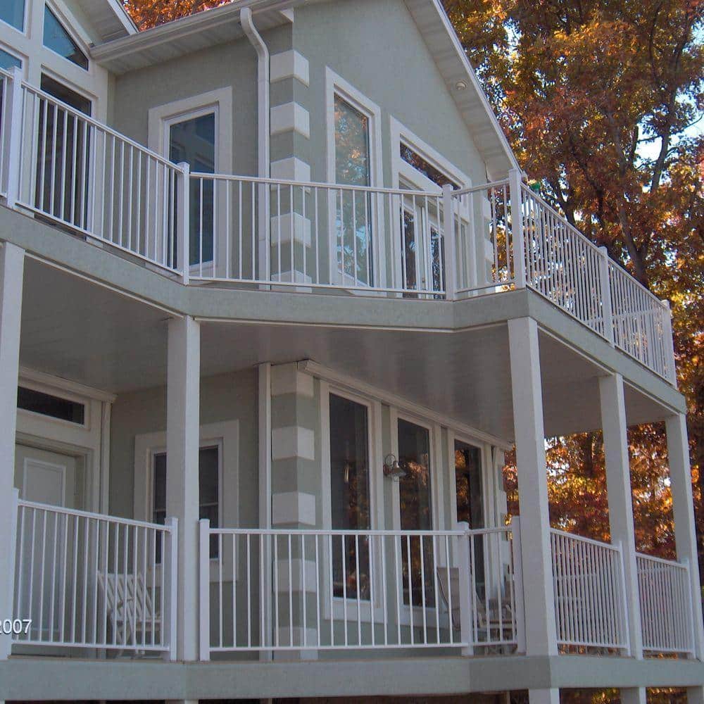 3 in. x 3 in. x 96 in. White Aluminum Post