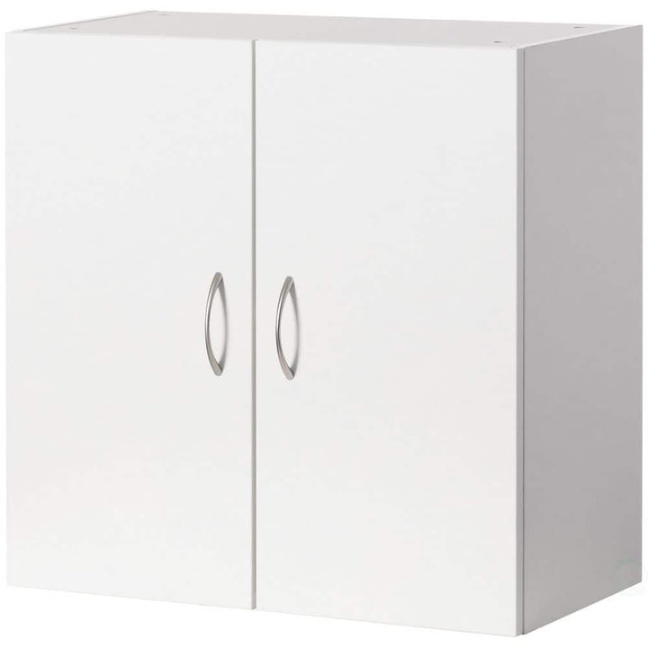 Basicwise Wall Mount Bathroom Wood Cabinet with Adjustable Shelf and Double Doors : Medicine Organizer Storage Furniture, White