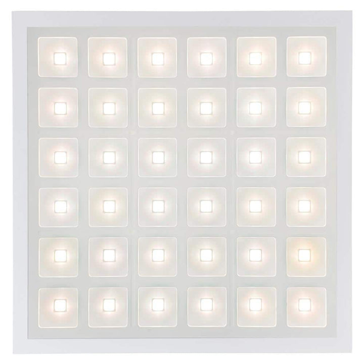 BEYOND LED TECHNOLOGY Designer Troffers Pixel Square Series 2 ft.x 2 ft. 5000 Lumens Integrated LED Flat Panel Light at 40-Watt 4000K (6-Pack)