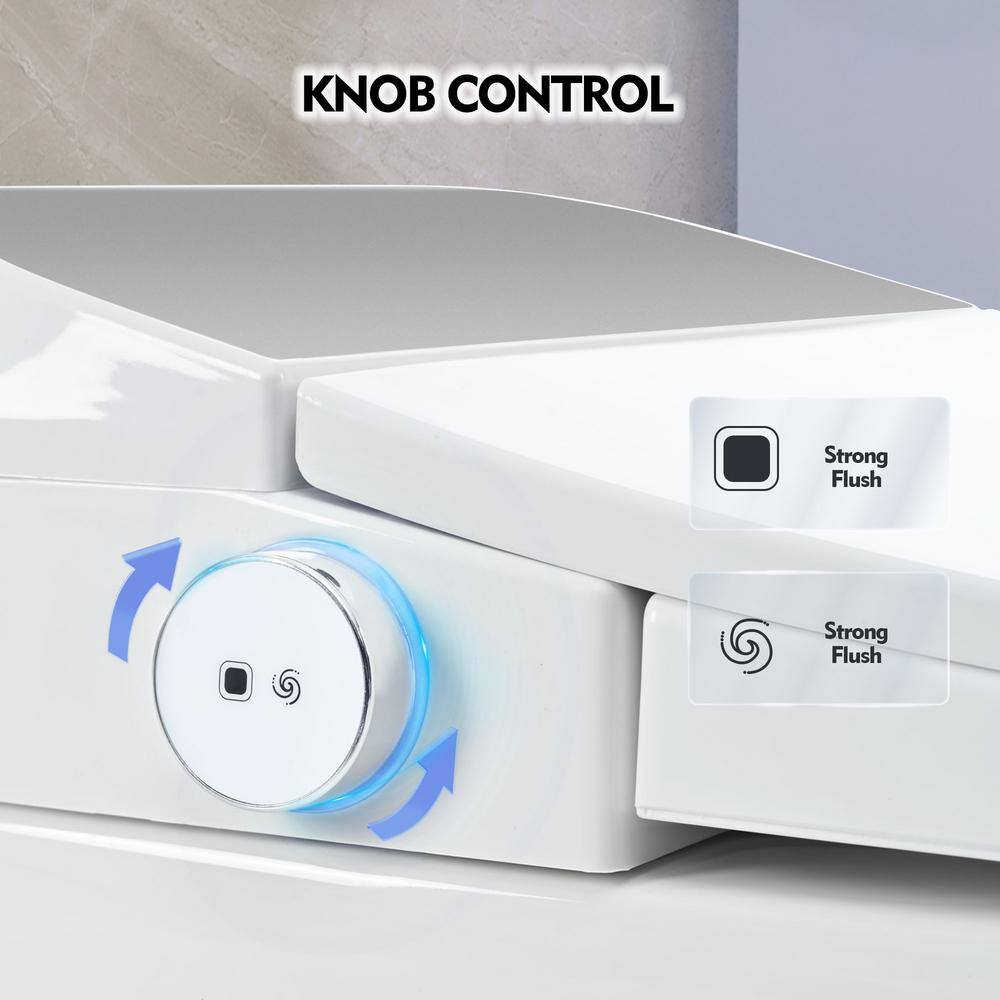 Unbranded Smart Round Toilet with Heated Seat & Foot Sensor Flush