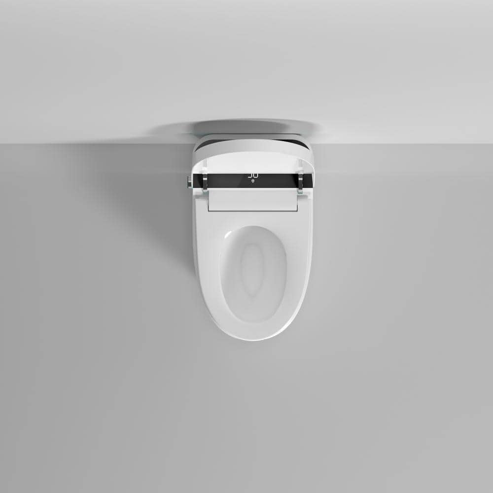 Unbranded Modern Smart Toilet with Built-In Bidet Seat, 1.28 GPF, White, Auto Open/Close