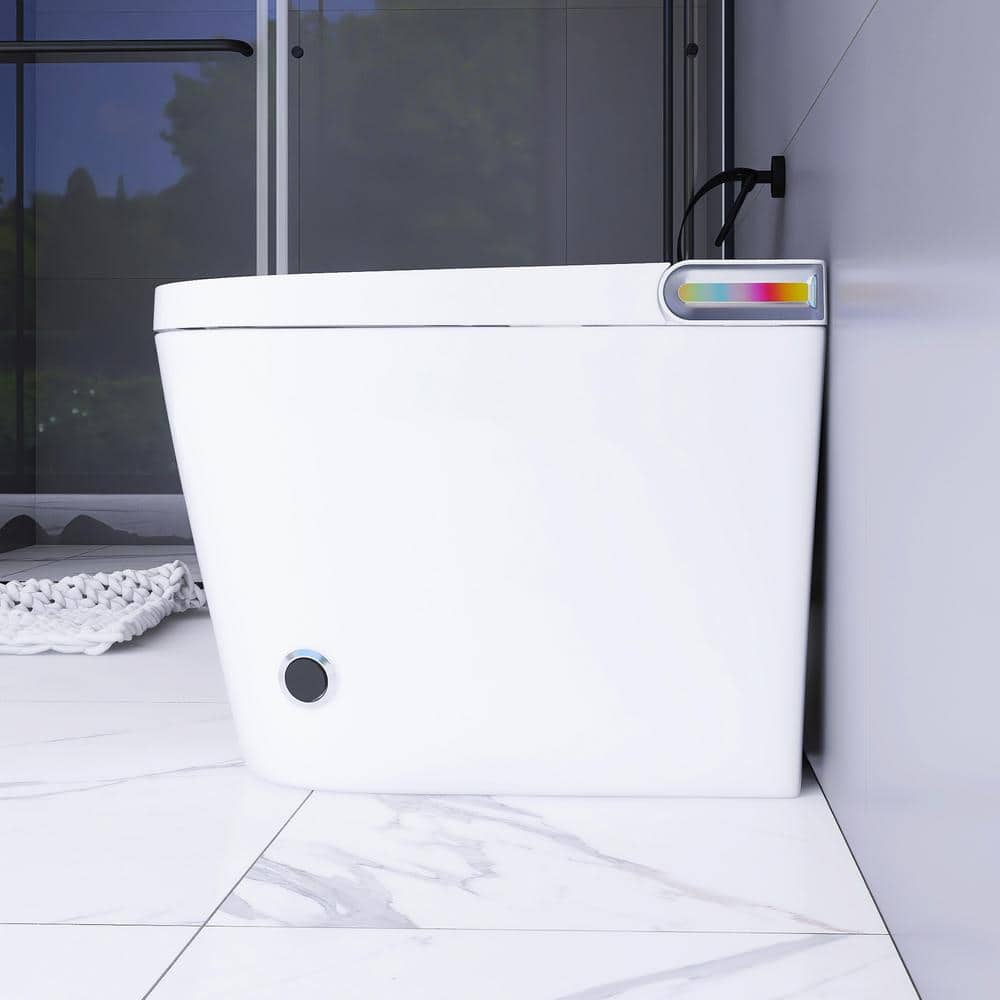 Boosicavelly Smart Bidet Toilet 1.19 GPF in White with Night Light and Remote Control