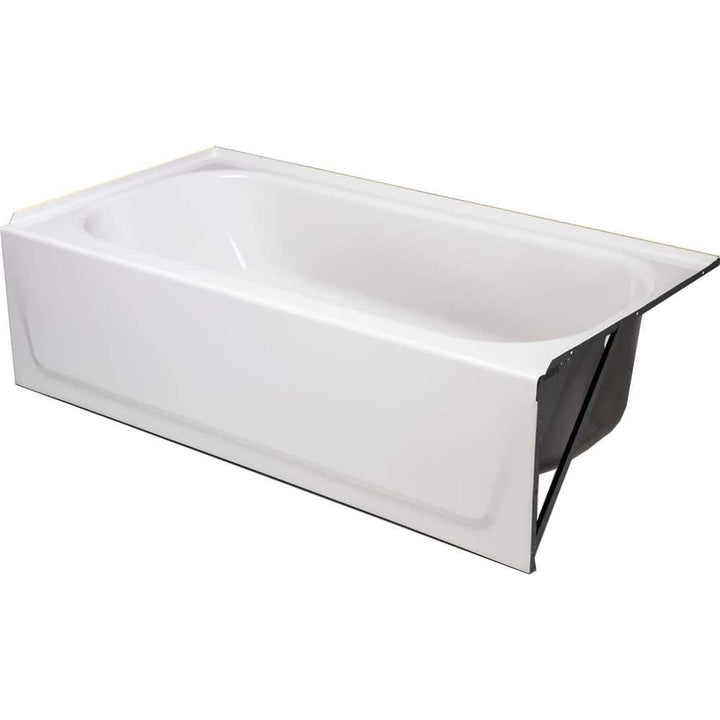 Aloha 60 in. x 30 in. Soaking Bathtub with Right Drain in Bone