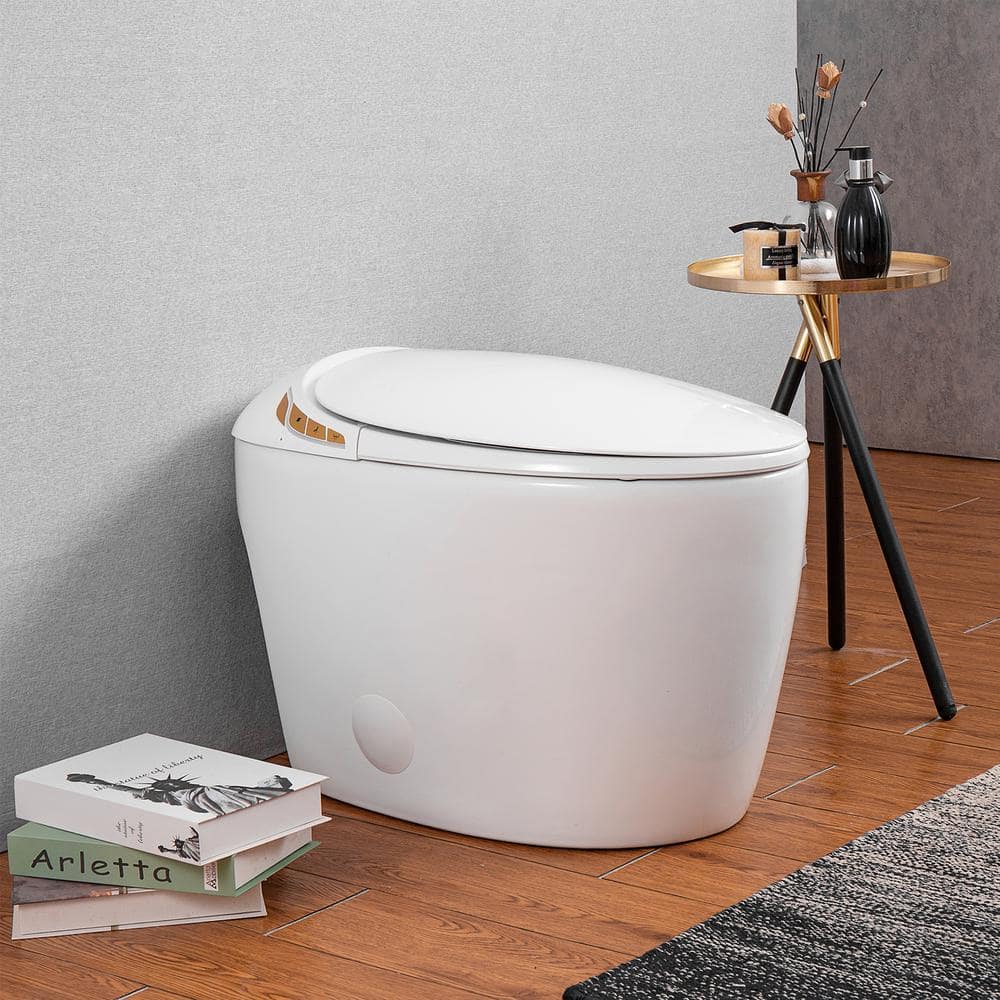 BWE Stylement Tankless Smart Bidet 1-Piece Toilet with Auto Features and Heated Seat