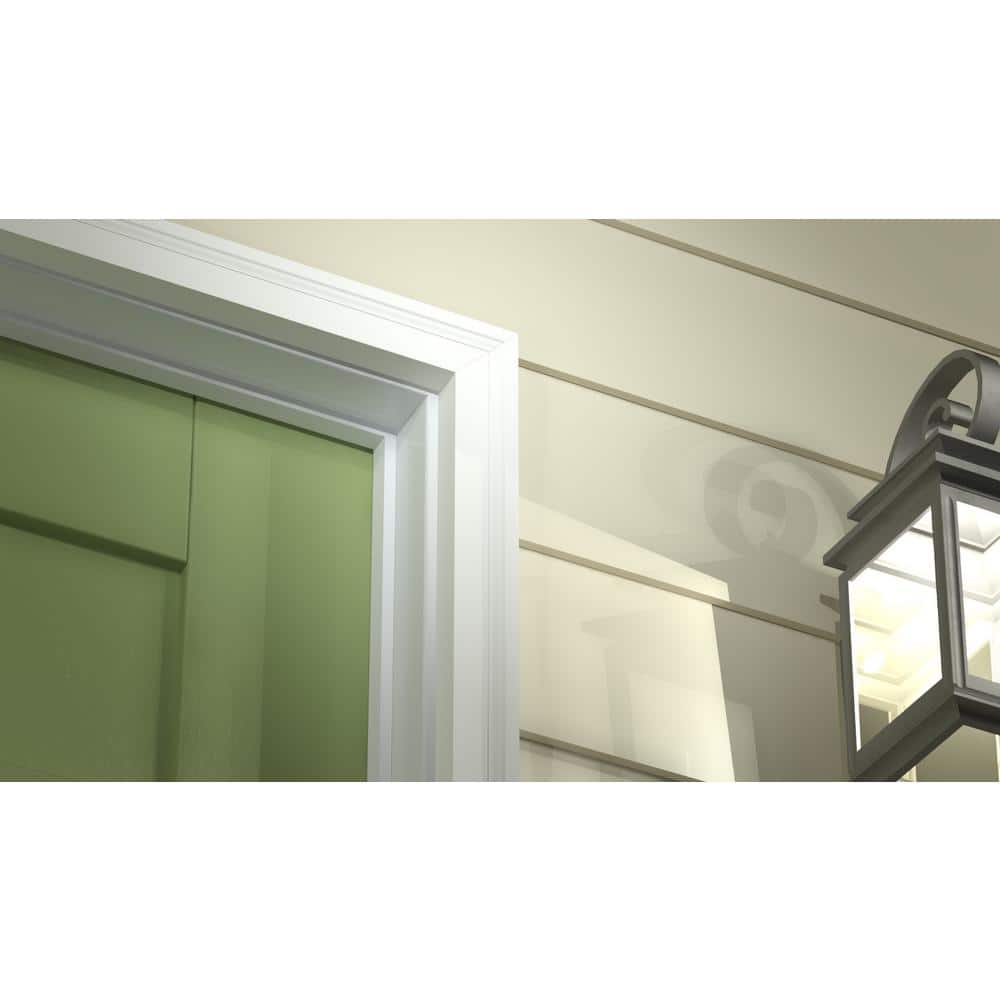 Veranda 2448 1 1/4 in. x 2 in. x 96 in. Primed PVC Composite Brickmould Moulding (1-Piece − 8 Total Linear Feet)