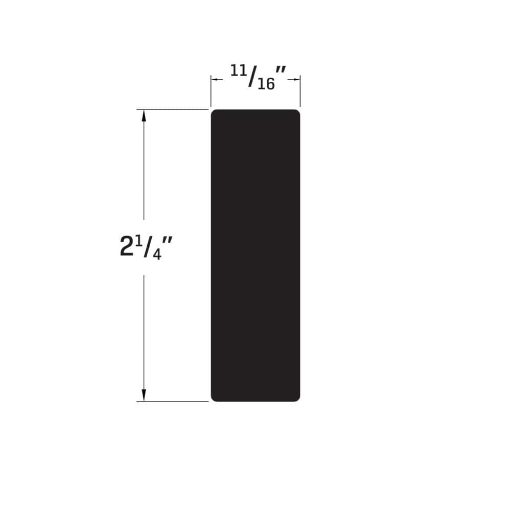 Royal Building Products Craftsman 9975 11/16 in. D x 2-1/4 in. W x 96 in. L PVC Casing Moulding White
