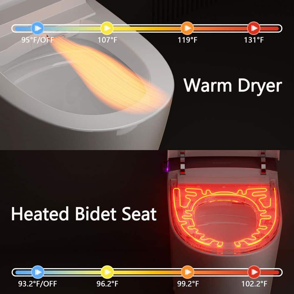 Casta Diva Elongated Electric Bidet Toilet with Auto Functions
