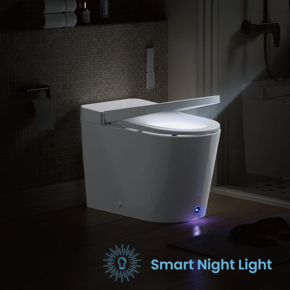 Casta Diva Elongated Smart Bidet Toilet 1.28 GPF White