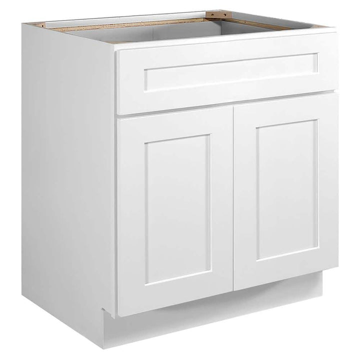 Design House Brookings Plywood Ready to Assemble Shaker 30x34.5x24 in. 2-Door Base Kitchen Cabinet Sink in White