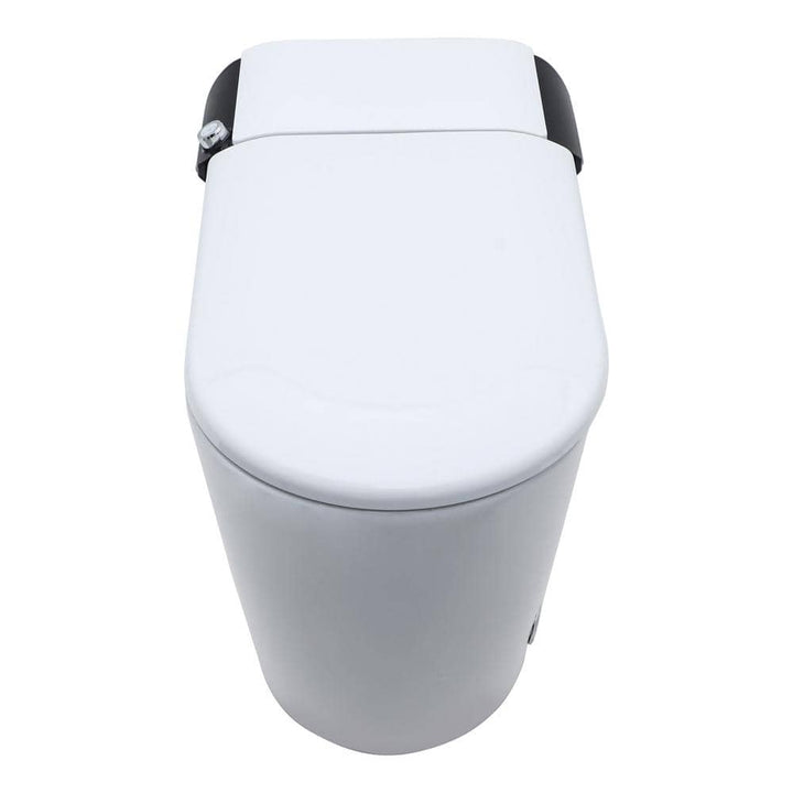 Dimakai Elongated Heated Seat Bidet Toilet with Foot Sensor Flush and LED Display