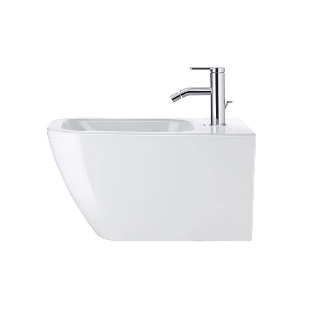 Duravit Happy D.2 Round Wall-Mounted Bidet in White