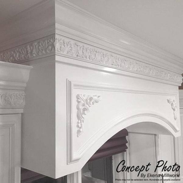 Ekena Millwork 15-3/8 in. x 12 in. x 94-1/2 in. Polyurethane Preston Crown Moulding