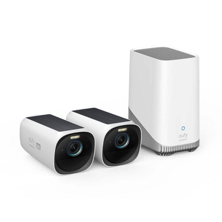 eufy Security Eufycam3 Battery Wireless In/Outdoor Camera, White, Wi-Fi, Surveillance Home Security Camera with Homebase, 2-Pack
