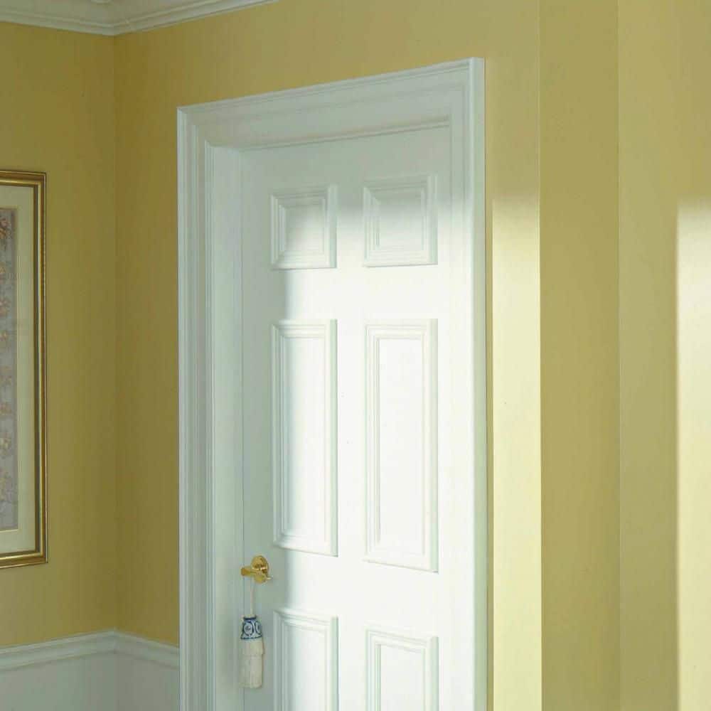 FINISHED ELEGANCE 11/16 in. x 3-1/2 in. MDF Pre-Finished White Craftsman Casing
