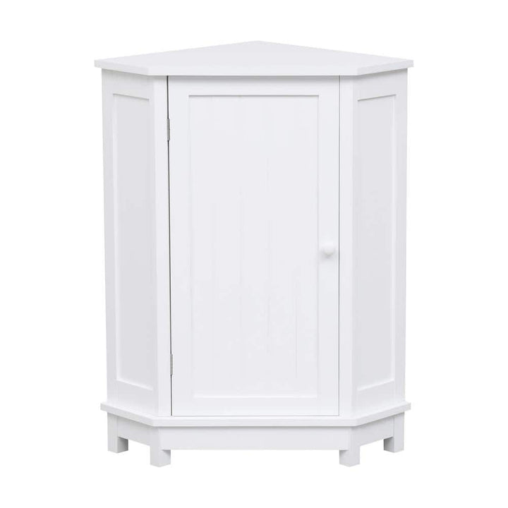 Flynama 17.5 in. W x 17.50 in. L x 31.40 in. H White Bathroom Cabinet Triangle Corner Storage Cabinet with Adjustable Shelf