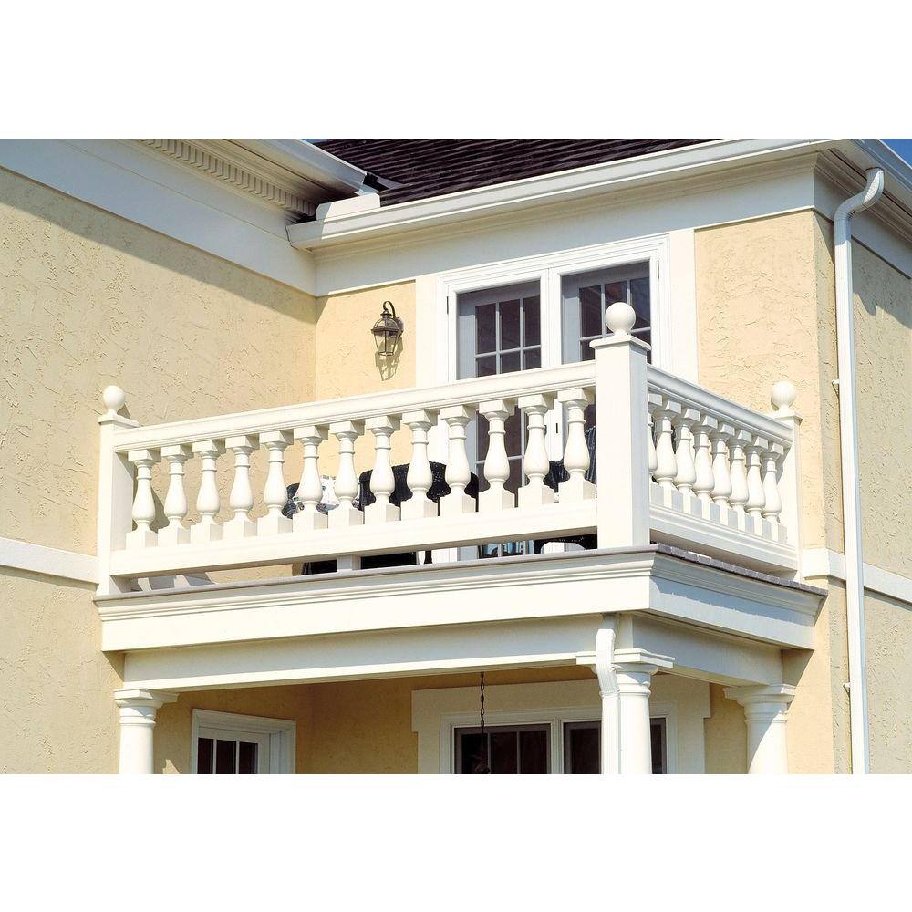 Fypon 6-3/4 in. x 5-1/4 in. x 5-1/4 in. Polyurethane Newel Post Ball Top