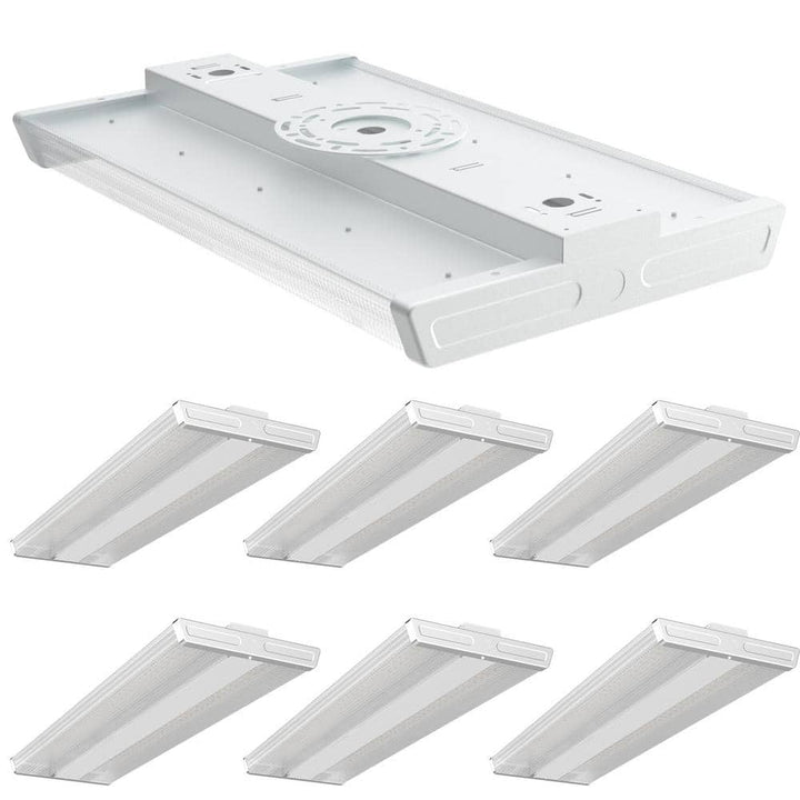 Unbranded Diamond 2 ft. LED High Bay Shop Light - 200-Watt Equiv. 800-Watt, 5000K Linear Hanging Light for Warehouse, (6-Pack)