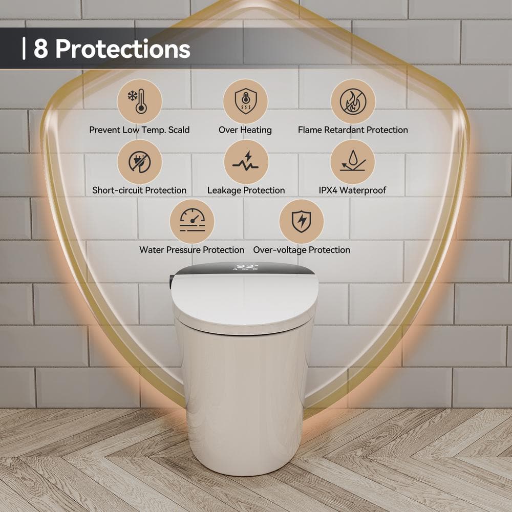 HOROW HR-Y8 1.11 GPF Smart Toilet Bidet with UV Light and Auto Flush