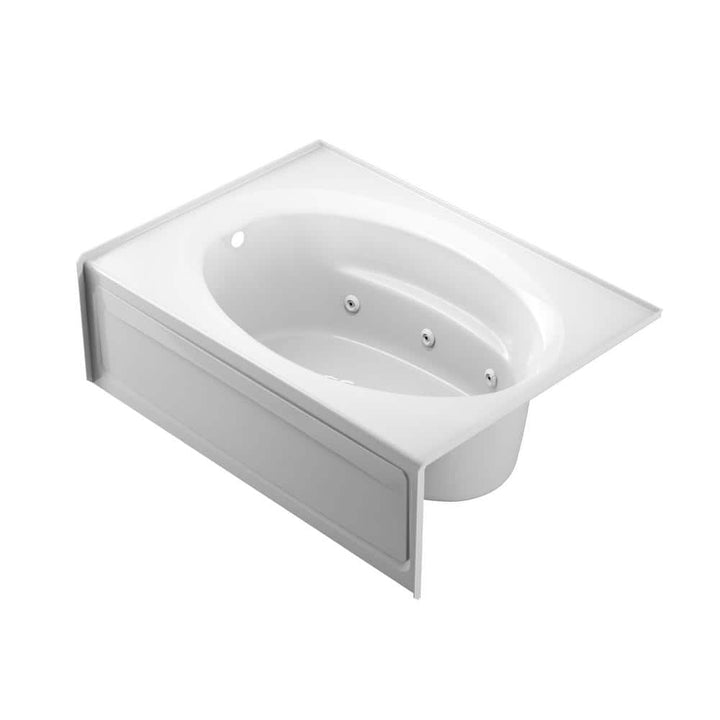 Jacuzzi PROJECTA 60 in. x 42 in. Acrylic Left-Hand Drain Rectangular Alcove Whirlpool Bathtub in White