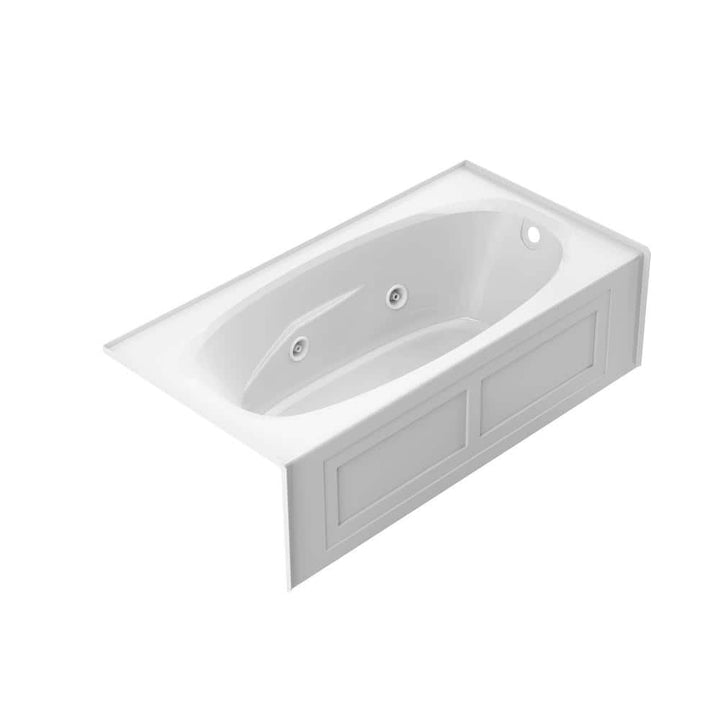 Jacuzzi AMIGA 72 in. x 36 in. Acrylic Right-Hand Drain Rectangular Alcove Whirlpool Bathtub with Heater in White