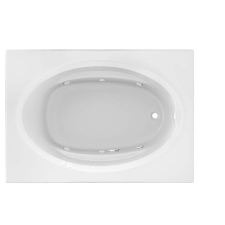 Jacuzzi PROJECTA 60 in. x 42 in. Acrylic Rectangular Drop-in Whirlpool Bathtub in White