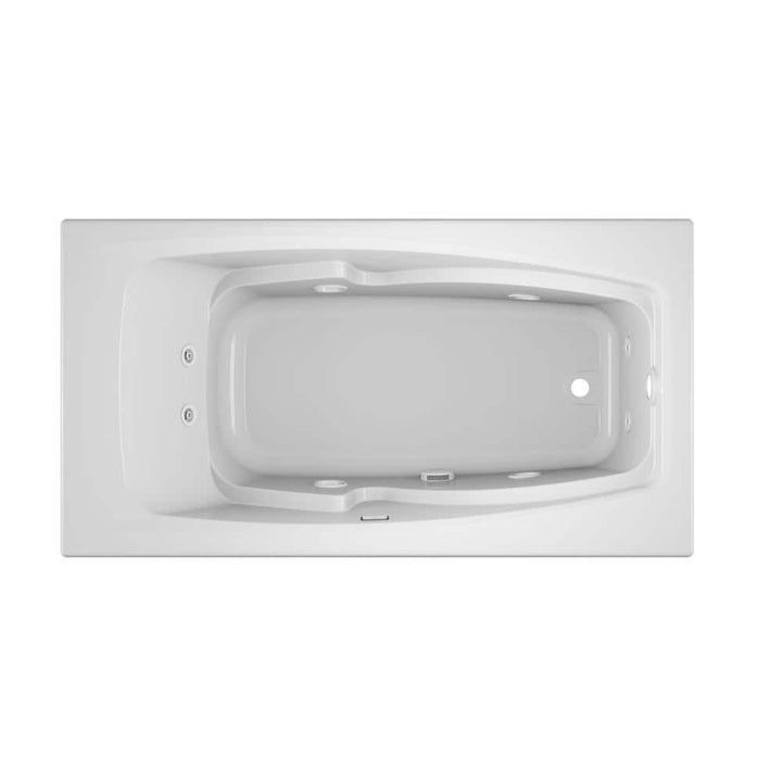 Jacuzzi CETRA 60 in. x 32 in. Acrylic Rectangular Drop-In Right-Drain Whirlpool Bathtub in White