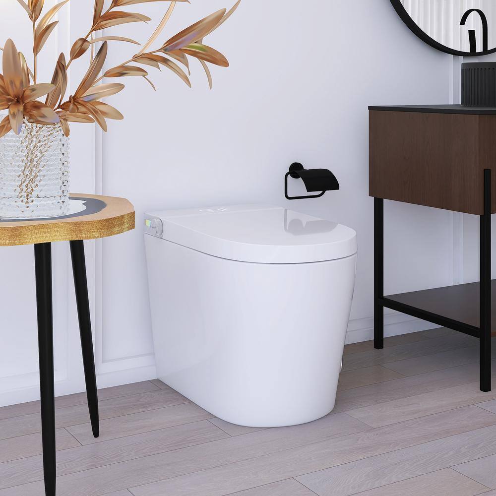 JimsMaison Elongated Smart Bidet Toilet 1.19 GPF with Foot Sensing and Auto Flushing