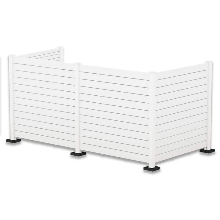 KOZYARD 4 ft. W x 4.17 ft. H White Vinyl Outdoor Privacy Screens Kit