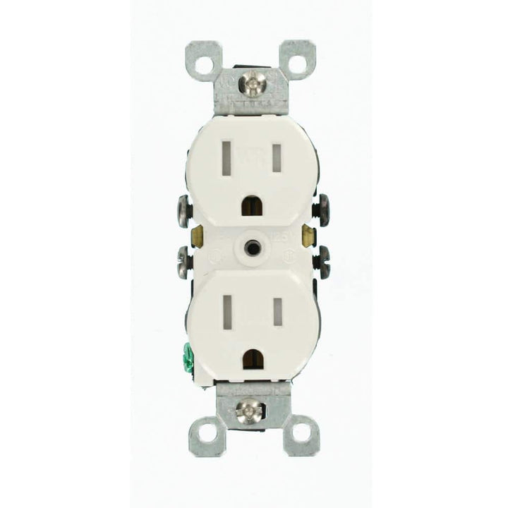 Leviton 15 Amp Weather & Tamper-Resistant Duplex Outlet, 125V, White (W5320-T0W)